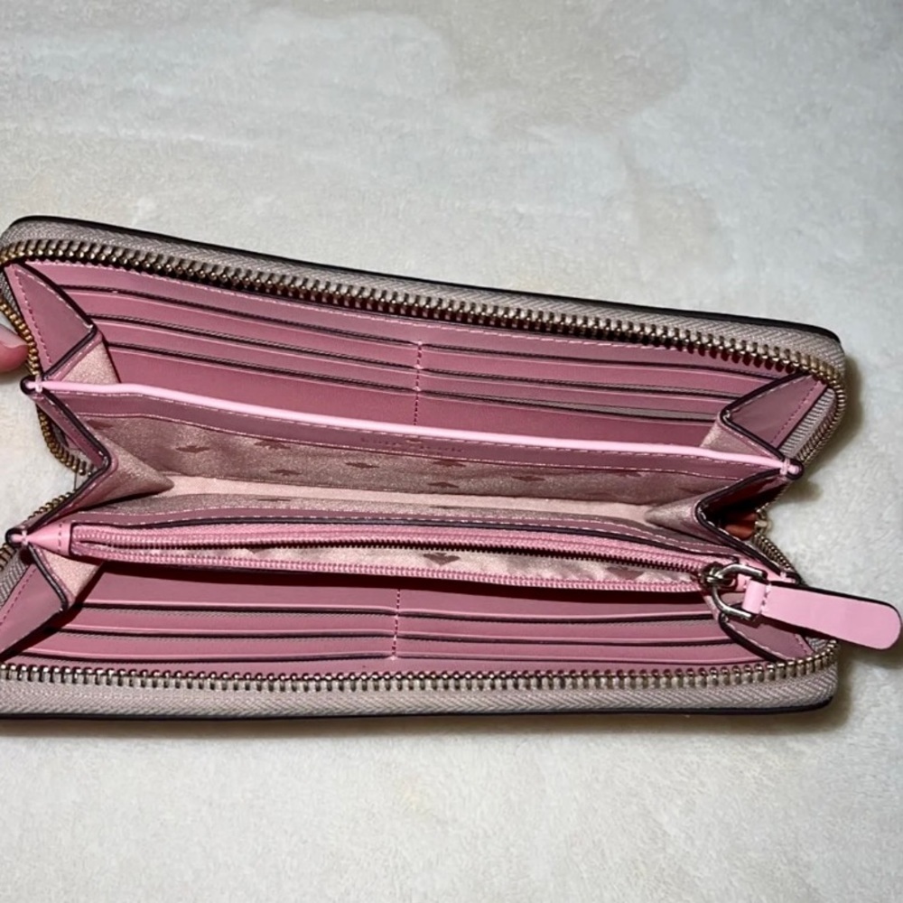 kate spade Pink Zip-Around Leather Wallet - Picture 3 of 3